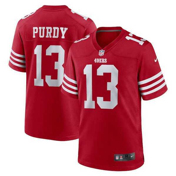 Men & Women & Youth San Francisco 49ers #13 Brock Purdy Red Stitched Game Football Jersey
